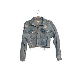 PacSun Distresses Cropped Denim Jacket Size XS/S